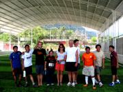 Playing 'futbol' with the locals